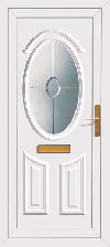 New external door with decorative glazing