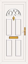 New pvc door with threshold bar