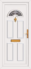 Triple glazed glass panel door